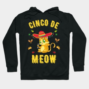 Cinco de meow cat lover , Funny cinco de meow Hoodie